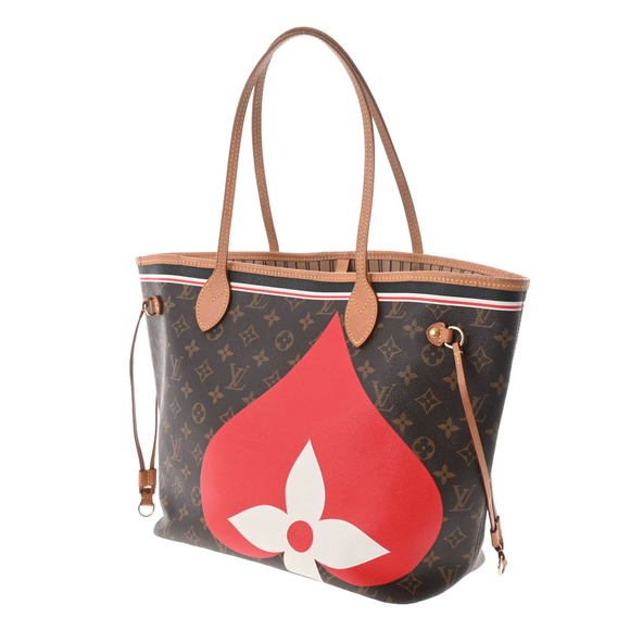 LOUIS VUITTON Monogram Game On Neverfull Brown Canvas Tote Bag - Picture 2 of 9